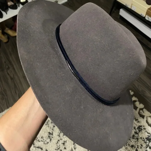 Rag & Bone Range Felt Brimmed Hat Unisex in Gray size Large 58cm - Picture 7 of 14